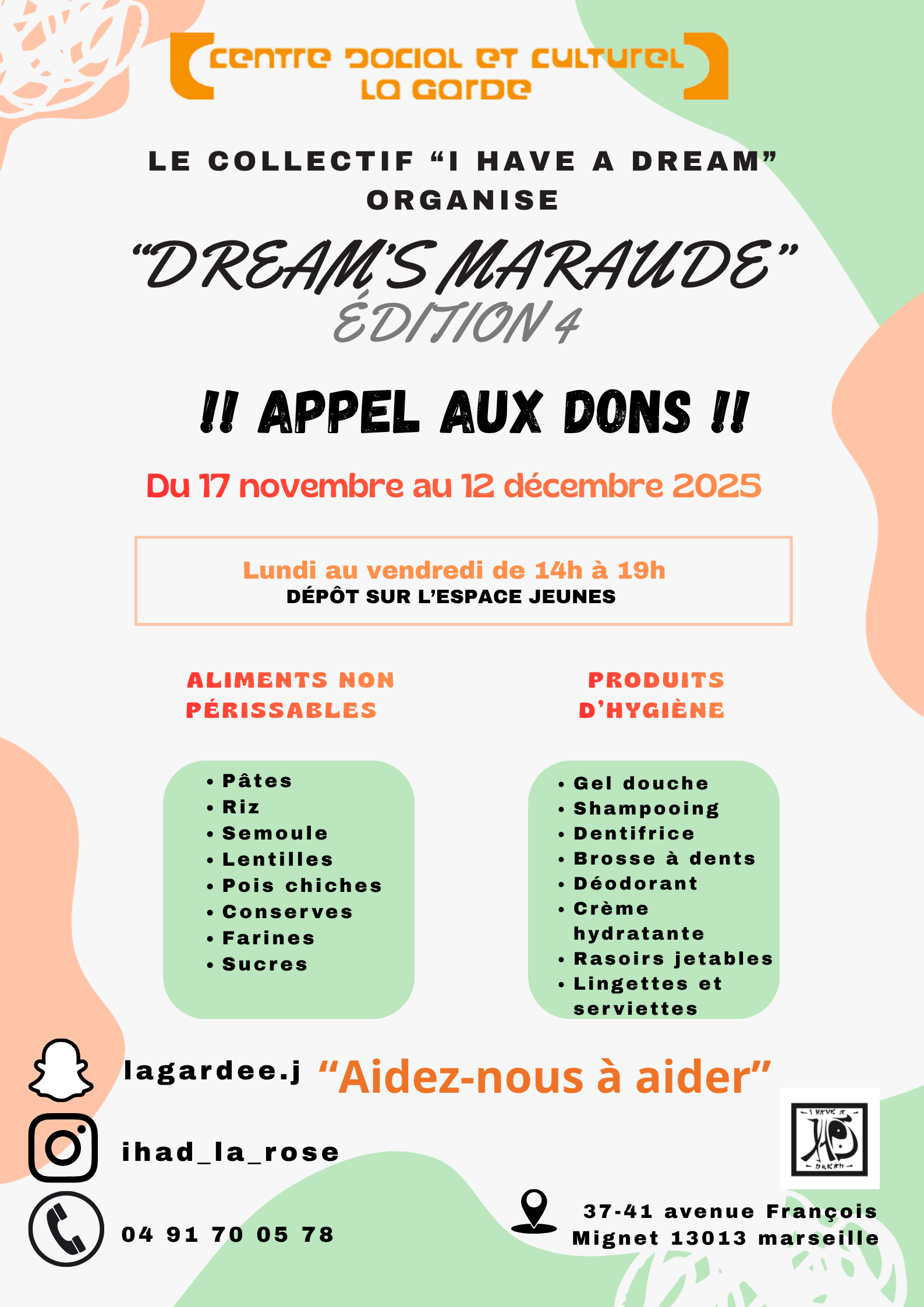 Affiche Maraude IHAD déc. 2025